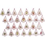 Mini Christmas Tree Ornaments Counted Cross Stitch Kit (image for) Mini Christmas Tree Ornaments Counted Cross Stitch Kit